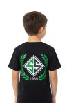 Sakaryaspor Erkek Çocuk Pamuklu Siyah Sıfır Yaka Tişört - SS