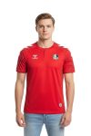 Sakaryaspor Erkek Kırmızı Düğmeli Antrenman T-Shirt
