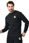 Sakaryaspor Erkek Siyah Pamuklu Üç İplik Şardonlu Sweatshirt