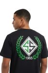 Sakaryaspor Erkek Siyah Sıfır Yaka Tişört - Logo